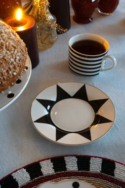 Cristina Oria Tazas Y Teteras^Taza Y Plato Circus Blanca Y Negra