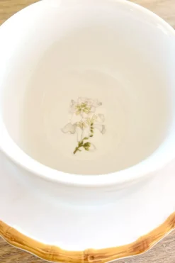 Cristina Oria Tazas Y Teteras^Taza Y Plato Diseño Bambú & Flor Almendro