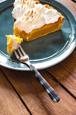 Cristina Oria Cubiertos De Postre^Tenedor Con Diseño De Cuadros Escoceses