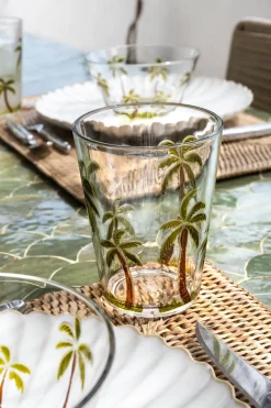 Cristina Oria Vasos^Vaso Acrílico Diseño Palmeras