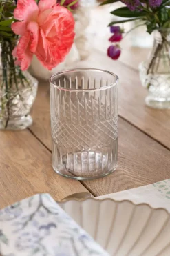 Cristina Oria Vasos^Vaso Cristal Tallado Rombos Grande