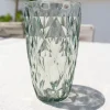 Cristina Oria Vasos^Vaso Grande Verde Acrílico Con Diseño De Rombos
