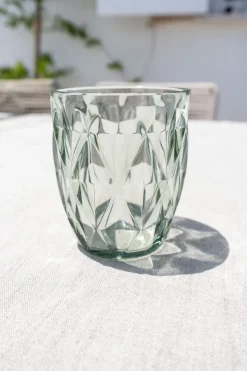 Cristina Oria Vasos^Vaso Verde Acrílico Con Diseño De Rombos