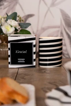 Cristina Oria Velas|Fragancias Co^Vela Aromática Rayas Diagonales Con Mensaje