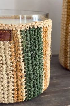 Cristina Oria Velas^Vela Artesanal De Rafia Con Fragancia Menta Y Té Mediana