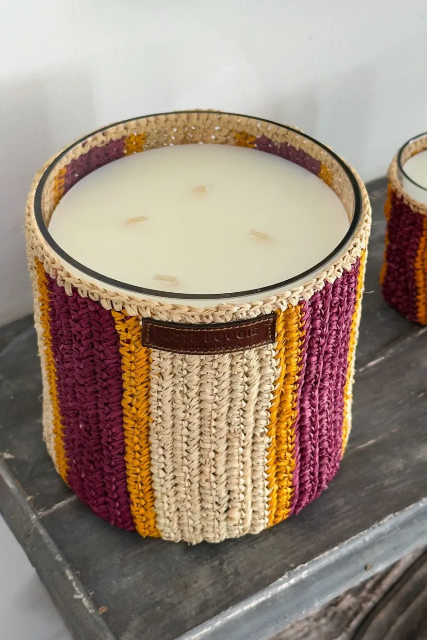 Cristina Oria Velas^Vela Artesanal De Rafia Con Fragancia Dátiles Grande
