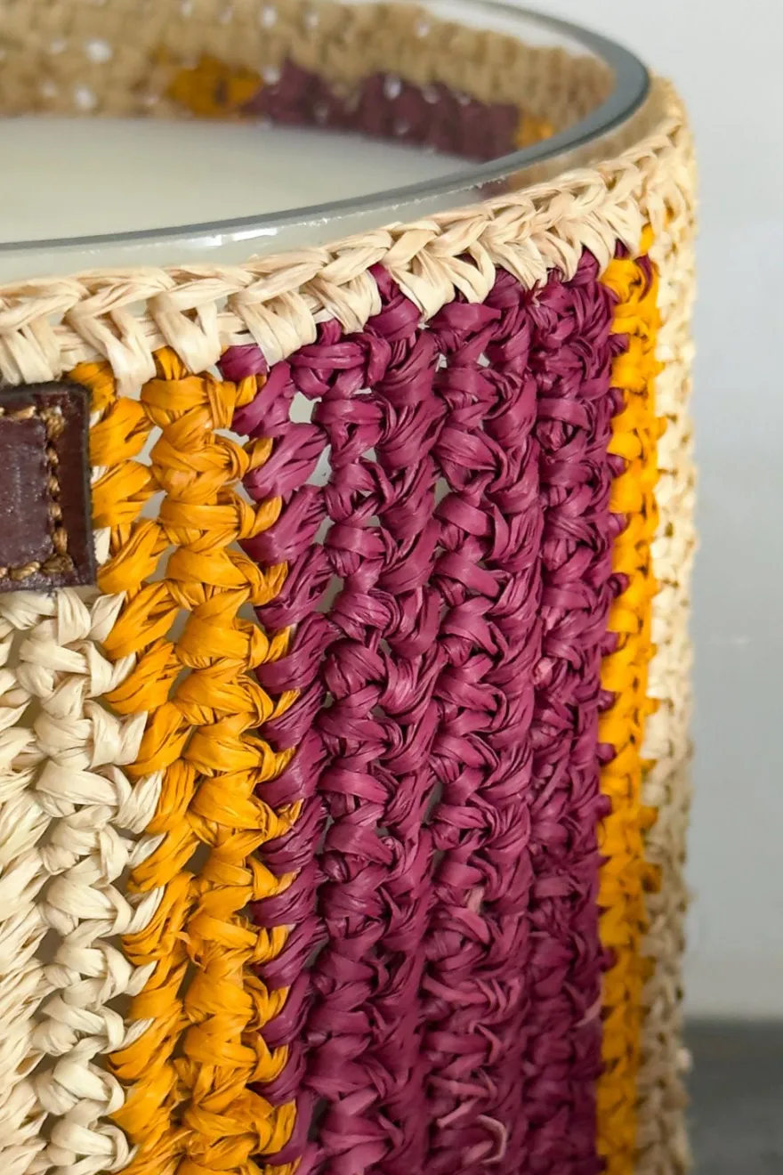 Cristina Oria Velas^Vela Artesanal De Rafia Con Fragancia Dátiles Grande