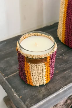 Cristina Oria Velas^Vela Artesanal De Rafia Con Fragancia Dátiles Pequeña