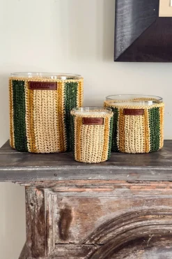 Cristina Oria Velas^Vela Artesanal De Rafia Con Fragancia Menta Y Té Grande