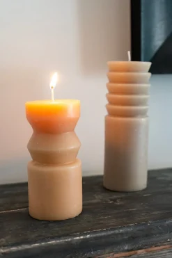 Cristina Oria Velas^Vela Cilíndrica Con Ondas Gruesas