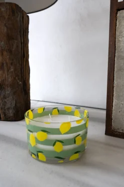 Cristina Oria Velas^Vela De Tres Mechas Y Aroma Limones