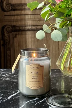 Cristina Oria Velas^Vela Grande Perfumada Con Frasco Y Tapa De Vidrio