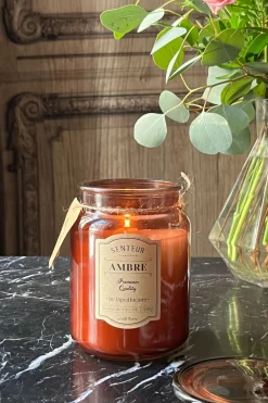 Cristina Oria Velas^Vela Grande Perfumada Con Frasco Y Tapa De Vidrio