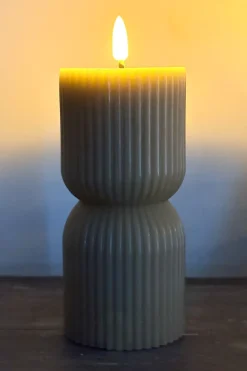 Cristina Oria Velas^Vela LED Diseño Ondas Gris