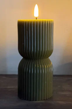 Cristina Oria Velas^Vela LED Diseño Ondas Verde