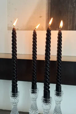 Cristina Oria Velas^Velas Con Diseño En Espiral Negras