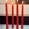 Cristina Oria Velas^Velas Con Diseño En Espiral Rojas