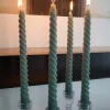 Cristina Oria Velas^Velas Con Diseño En Espiral Verdes