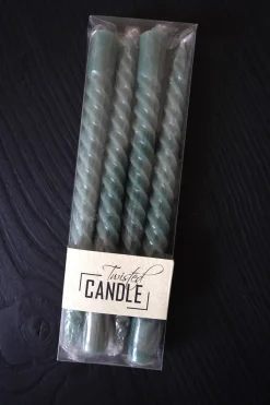 Cristina Oria Velas^Velas Con Diseño En Espiral Verdes