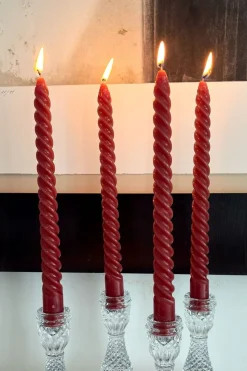 Cristina Oria Velas^Velas Con Diseño En Espiral Granates