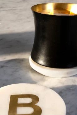 Cristina Oria Menaje Iniciales|Velas^Velas Con Tapa De Mármol Iniciales