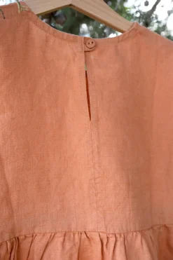 Cristina Oria Minichef^Vestidos De Lino Verde Oscuro Niños