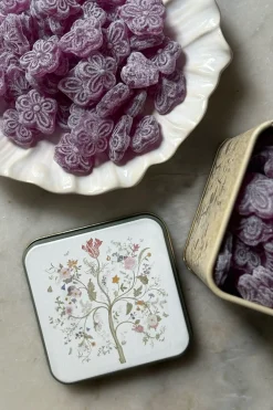 Cristina Oria Dulces Cristina Oria^Violetas En Bote Metálico Diseño Flores Amarillo